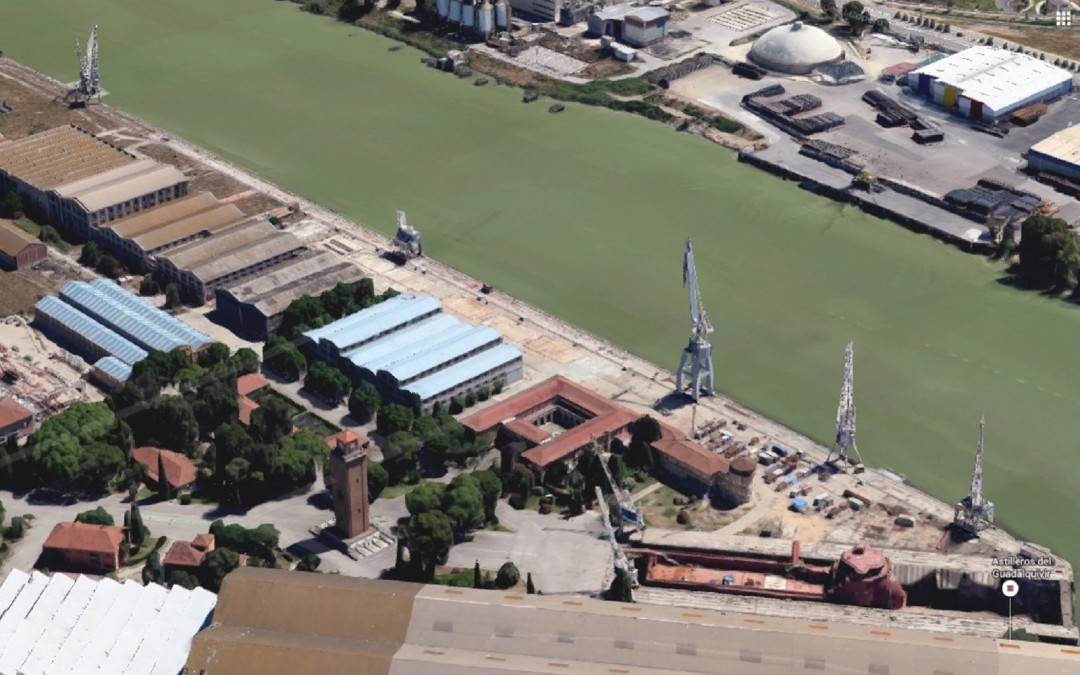 Estructural remodeling project of the antique dock of Armamento, Port of Sevilla