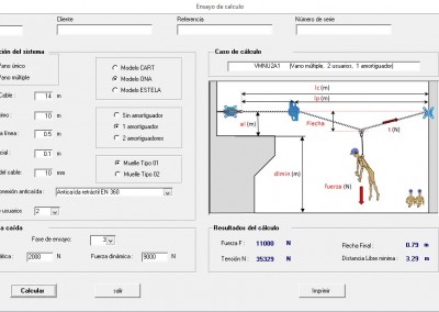 Programación del software para el cálculo de líneas de vida